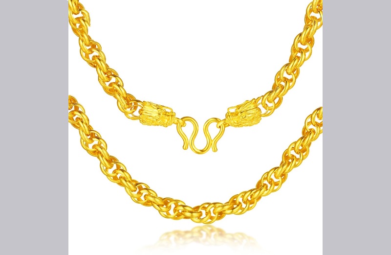 24K Pure Gold Necklace Real AU 999 Solid Gold – Classic Jewelry